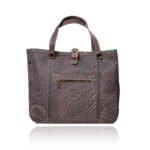 The Jean Maxi Tote in buffalo leather with natural textured grain and Italian hardware