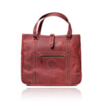 The Jean Maxi Tote in burgundy handcrafted leather with Italian hardware