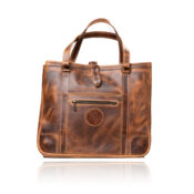 The Jean Maxi Tote in commando tan handcrafted leather with Italian hardware