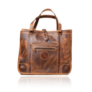 The Jean Maxi Tote in commando tan handcrafted leather with Italian hardware